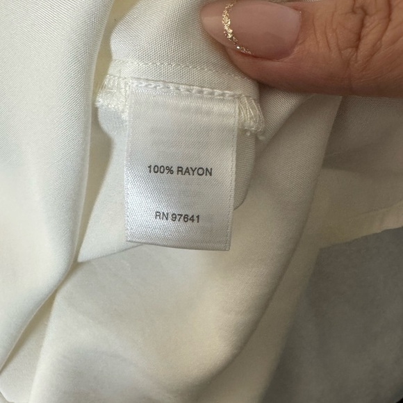 NWT J.Jill Back Button Up Cream Blouse Size Petite Medium - Picture 8 of 9